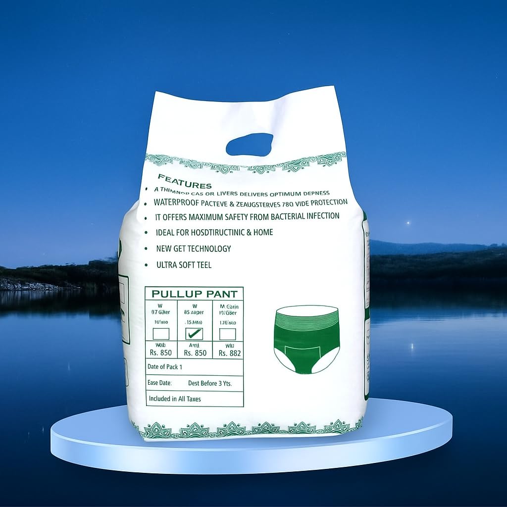 A Care Touch Adult Diapers for Men & Women ?Super Absorbent, Leak proof Incontinence Briefs, Soft & Comfortable, M-L Size, 2-Pack,10 piece in one pack, Ideal for Overnight Protection, Skin-Friendly view 2