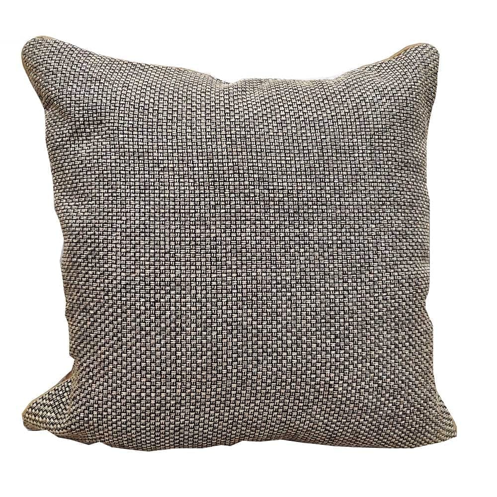 Cream Brown Self Design Woven Geometric Woven Zipper Square Combo Set Cushion Covers (16x16 inch or 40 x 40 cm) Set of 3 view 2
