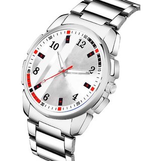 HRV Men's Round Dial Silver Strap Analog Watch view 2