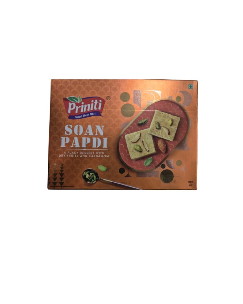 Priniti Soan Papdi - Flaky Dessert with Dry Fruits and Cardamom view 2