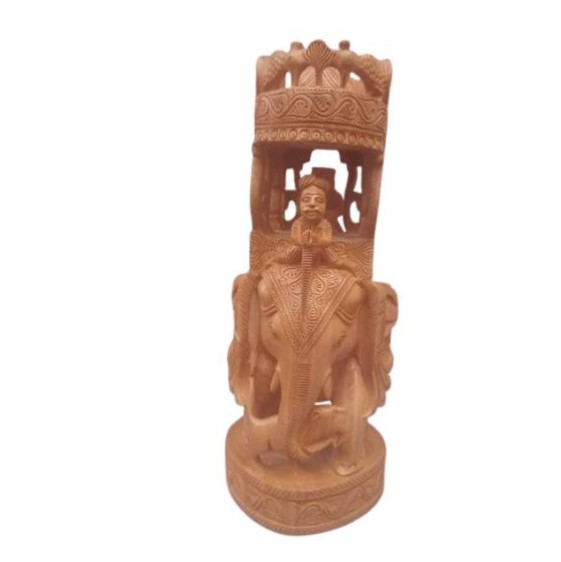 Kalakrithi Wooden Ambari with Kalasha (10 Inch) view 2