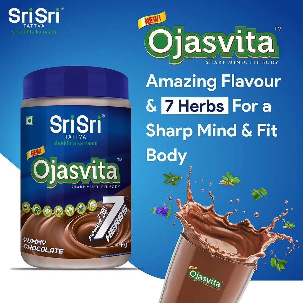Sri Sri Tattva Chocolate Ojasvita - Sharp Mind & Fit Body, 1kg Pet Jar view 2