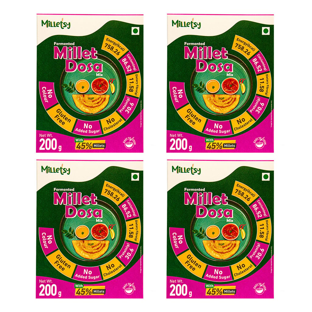 Milletsy Millet Dosa Instant Mix Pack of 4| 200 gm each