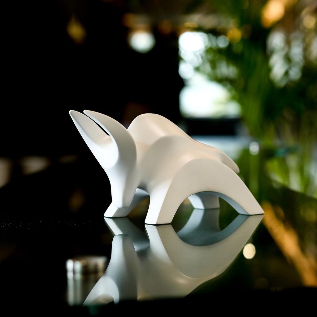 Artarium Stylized Charging Bull Figurine Showpiece for Home Decor, Sculpture, Antique Design, Home Decoration, Hand Made Charging Bull Statue (1 Piece) (White) view 2