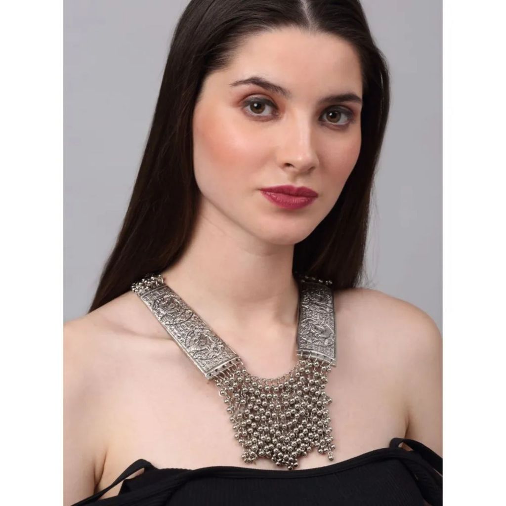 Pujvi Fashions Oxidised Long pendant view 2