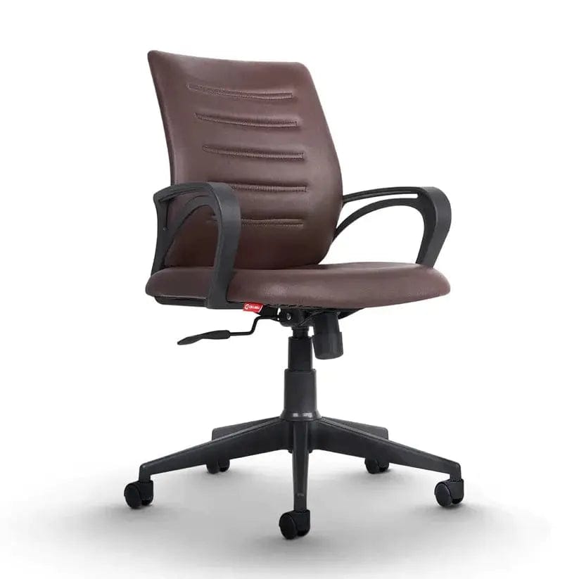 Olive Star Mid Back Leatherette Office Chair view 2