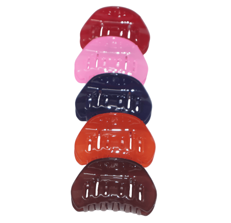 Stylish Multi-Color Plastic Hair Claw Clips Set for Women view 2