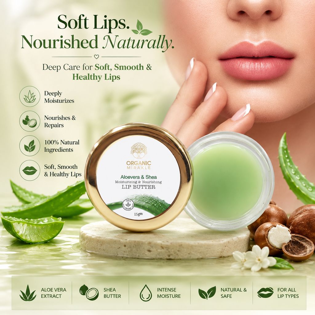 Elegantra Aloe Vera & Shea Butter Lip Balm Pack of 1 | Deep Moisturizing Lip Balm for Dry & Chapped Lips | Natural Lip Care for Soft, Smooth & Hydrated Lips | Nourishing Lip Moisturizer for Men & Women