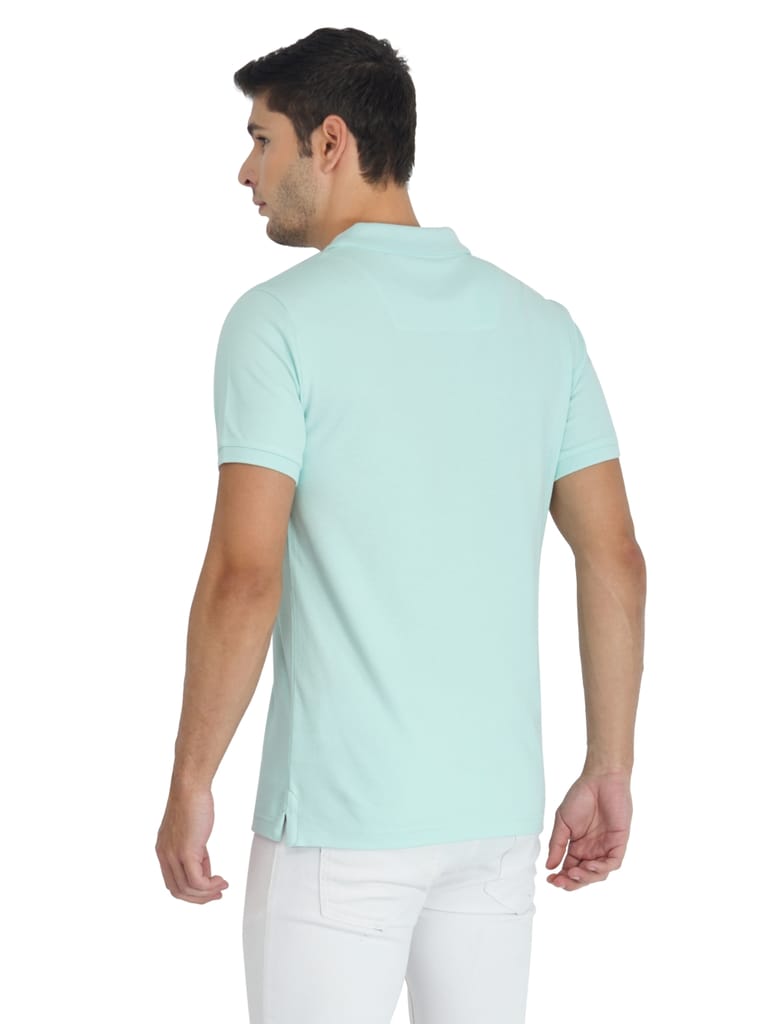 Solid Polo Shirt - BLEASHED AQUA view 2