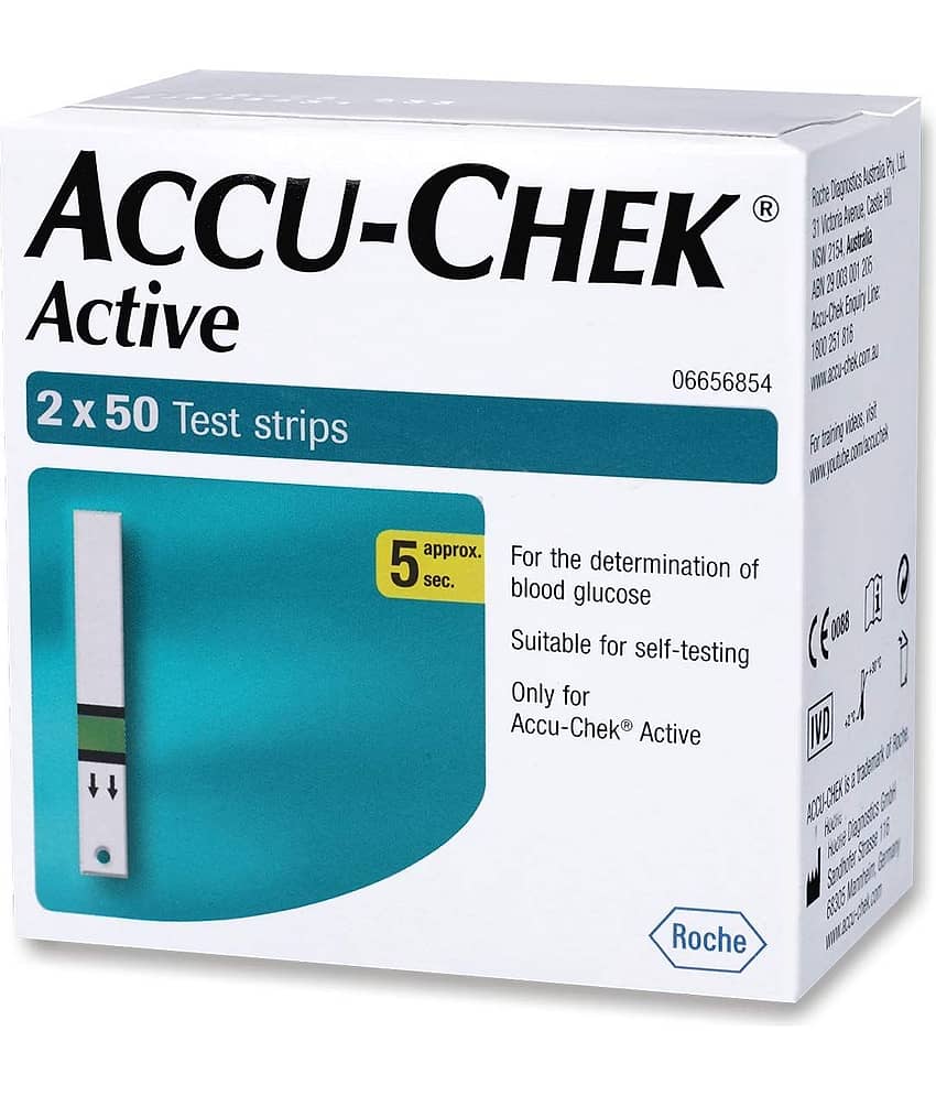 AccuChek Active 100 Strips, (Pack of 50x2) (Multicolor)