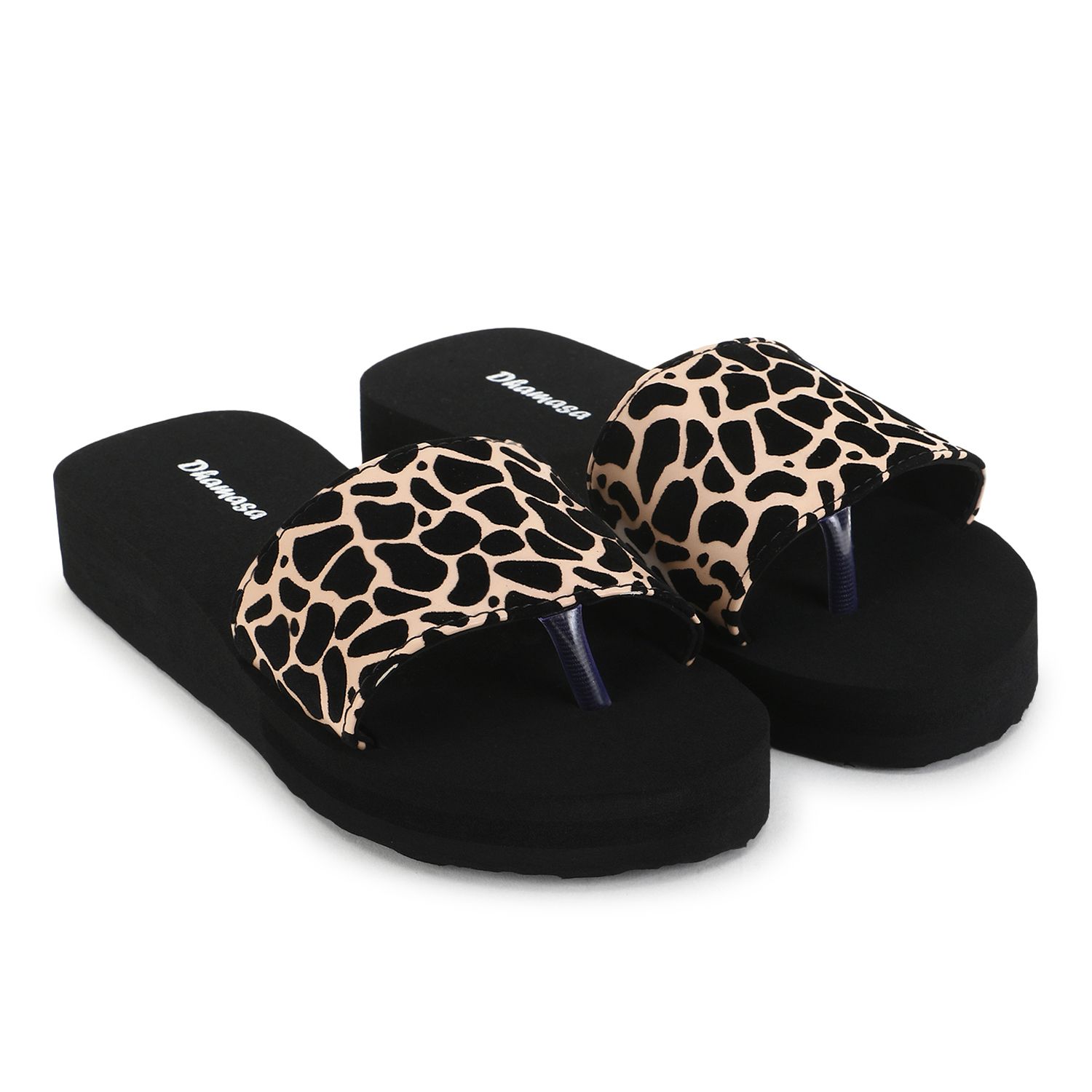 Dhamasa Stylish Cheeta design fashion casual flip flop slipper women & girls view 2