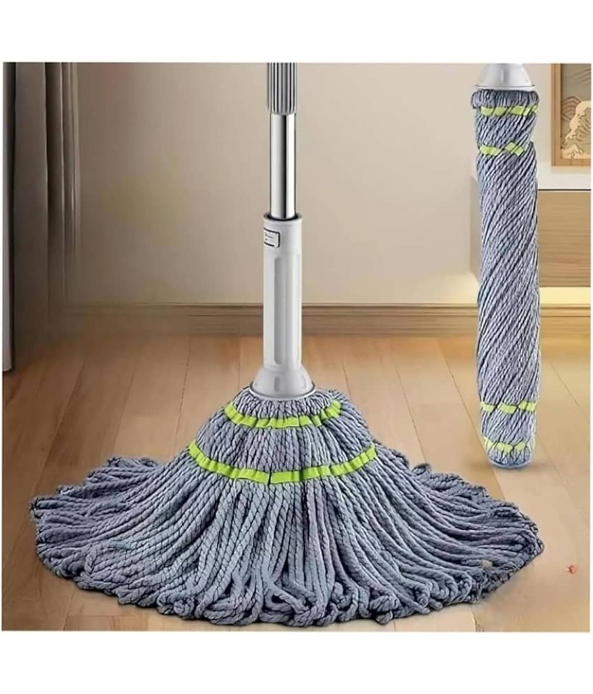 Theos Microfiber Twist Mop for Floor Cleaning, Squeeze Twist Mop Stick, Durable Dust Easy to Use Floor Cleaner, Effective for Hardwood, Tile, and Laminate