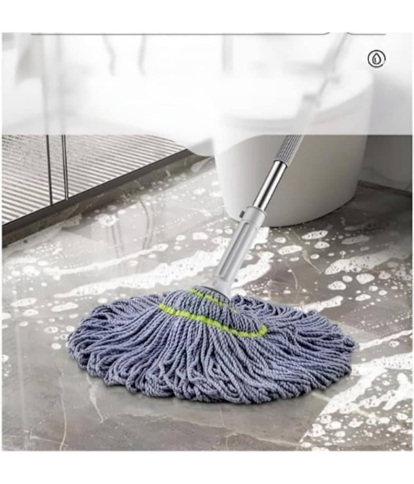 Theos Microfiber Twist Mop for Floor Cleaning, Squeeze Twist Mop Stick, Durable Dust Easy to Use Floor Cleaner, Effective for Hardwood, Tile, and Laminate view 2