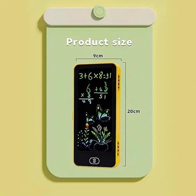 Magic Pencil Box for Kids Special Pencil Case with LCD Screen and Writing Pen with Erase Button along with Kids' Multicolour Train Shaped Double Sharpener with Eraser view 2