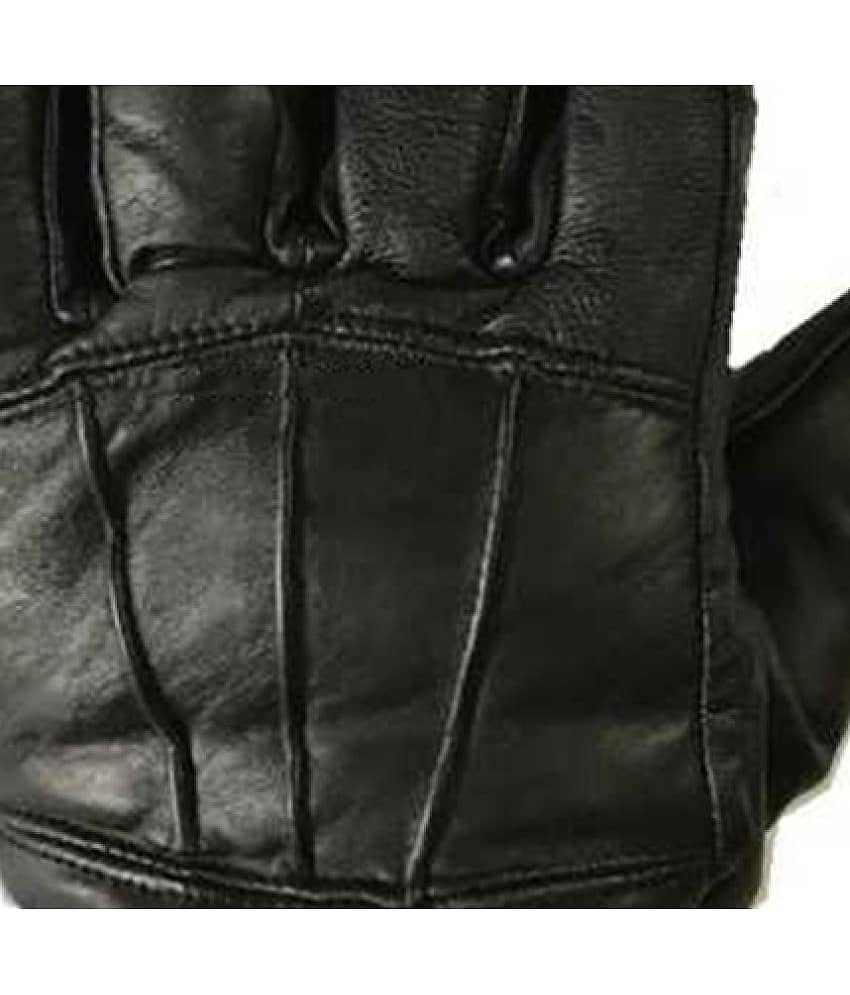 Loopa - Black Polyester Men's Biker Gloves ( Pack of 1 ) view 2