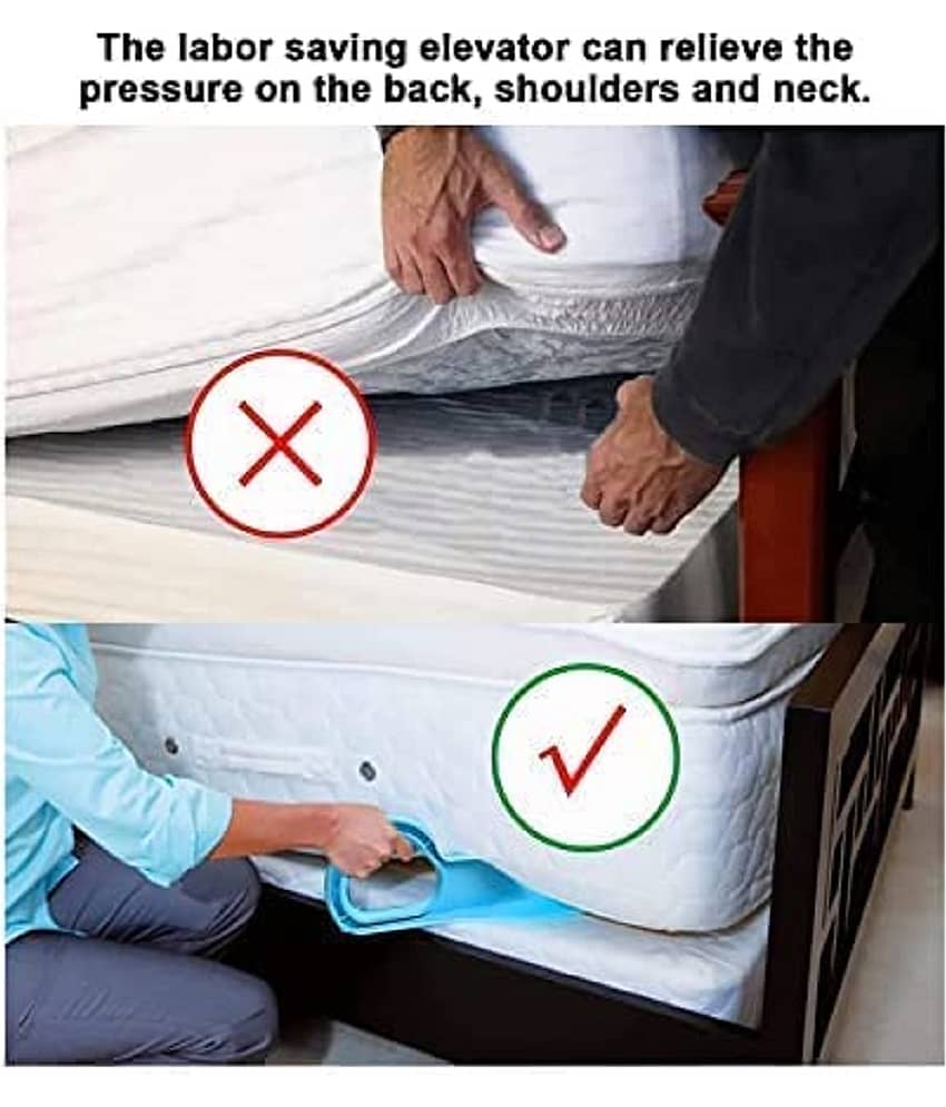 RAMDEV ENTERPRISE Bedsheet Tucker Bed Sheets Change Instantly Without Mattress Lifting 2 in 1 Mattress Lifter Helps Lift and Hold Mattress Wedge Elevator Tool Can Tuck Sheets Change Helper [ Multi Color ]. view 2