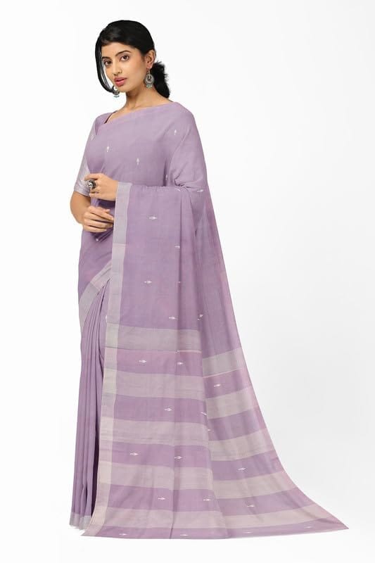 APCO Handloom - Women's Rahajmundry Pure Cotton Grey Handloom Saree (Angara Handloom Saree) 46 view 2
