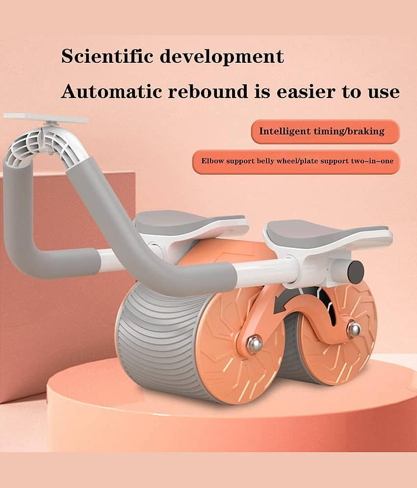 GEEO Ab roller Wheel, Automatic Rebound 2 In 1 For Abs Workout, Abdominal FitnessWheel for men women, Dynamic Core Trainer Plank Exercise Wheels For Home Gym Fitness (Mobile Stand Not Include) (Multicolour) view 2