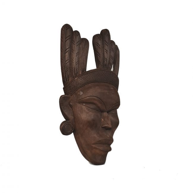 Handcrafted Multicolor Wooden Mask view 2