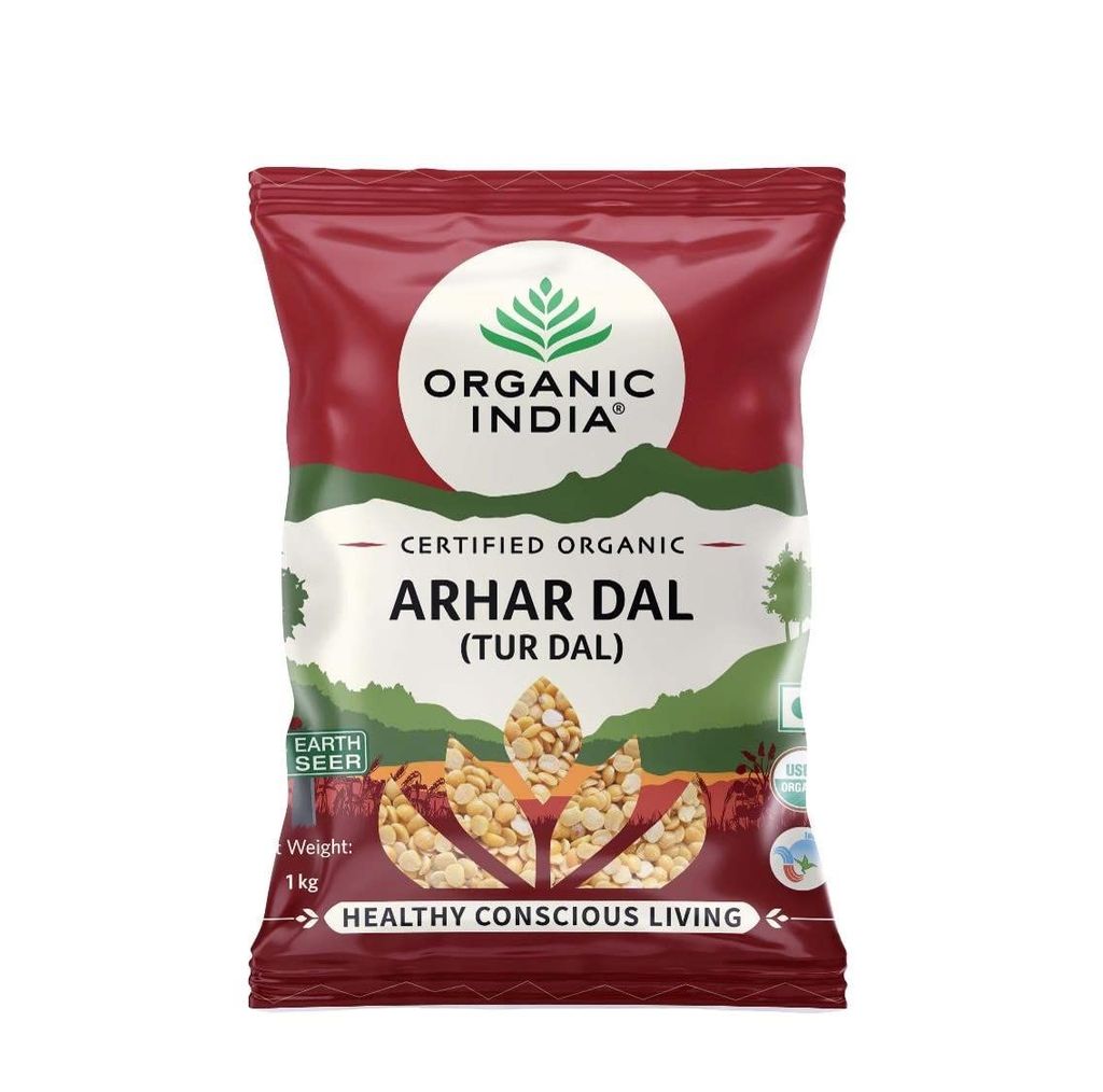 ORGANIC INDIA Hygienically Packed, Rich in Protein and Fiber, Easy to Cook, Good in Taste Arhar Dal(Tur Dal)-1Kg view 2