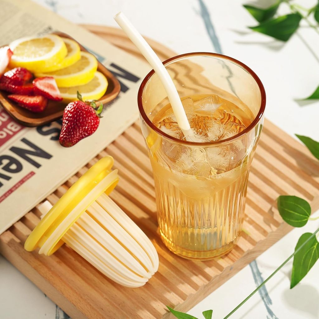 Sipper Mug Infuser Lid & Straw, 420 ML, Set of 1, Leakproof Coffee Tumbler for Smoothies, Milkshakes, Juice Hot & Cold Beverages, Perfect for Man/Women view 2