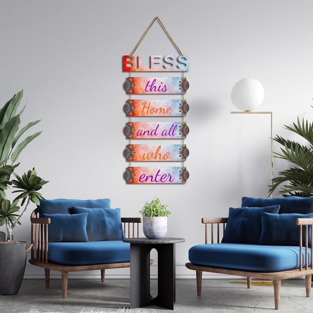 Charmor Bless This Home Decorative Wall Hanger for Livingroom | Bedroom | Gifts | Home Decoration | Modern Artworks Decor (WH3013) view 2