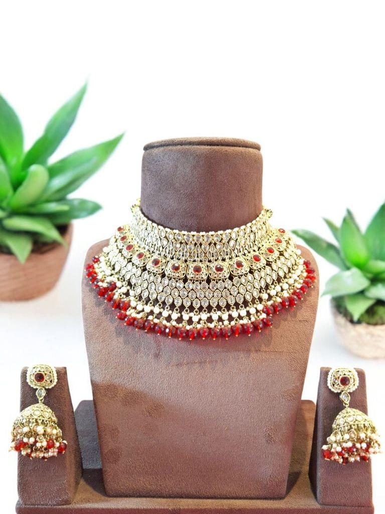 Ruby Queen Choker Set - The Royal Bride by Dia Art Jewels view 2