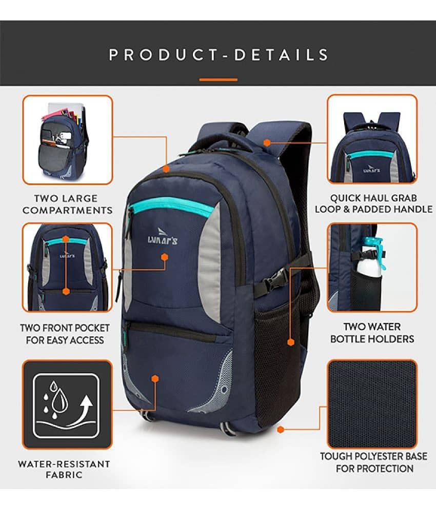 Lunar's 35 Ltrs Blue Backpack view 2
