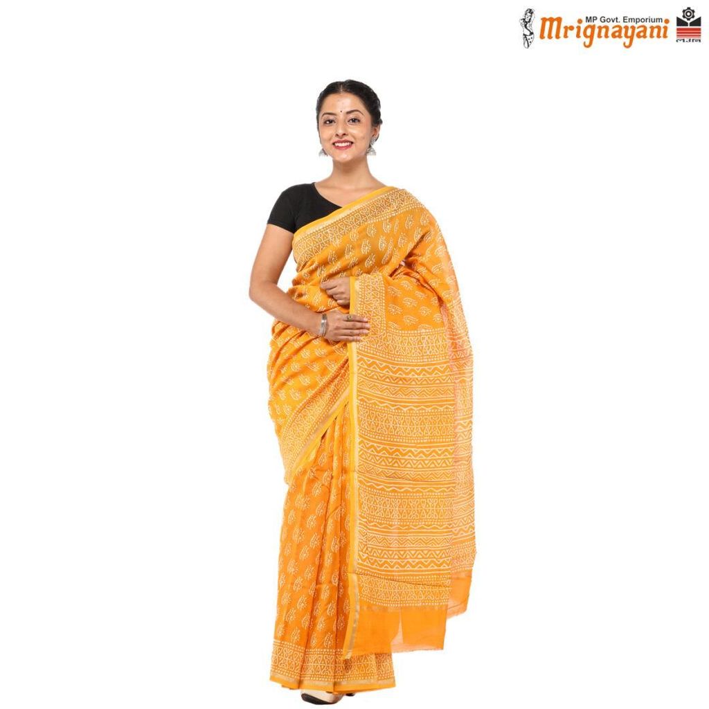 HANDLOOM CHANDERI SILK SAREE WITH BLOUSE (SKU - 1SCZ01250522, SAREE - 1252) view 2