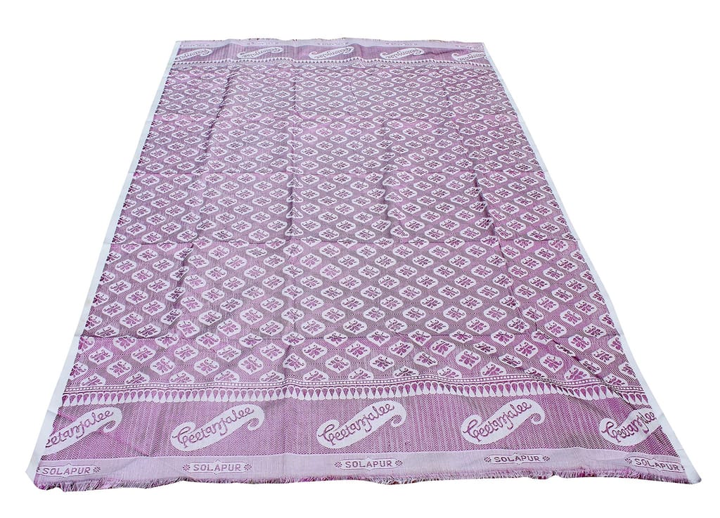 Mandhania Solapur Chaddar Single Blanket Cotton,Rayon�& Viscose Pack of 1 - Purple view 2