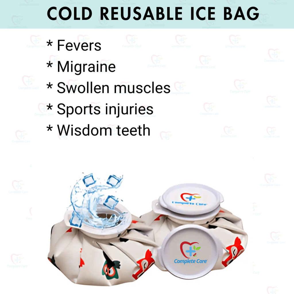 Complete Care Ice bag for Cold Therapy Pain Relief Injuries Cold Ice Pack for Knee Ankle and Back Closure Cold Water Bag, 6 Inch (White) view 2