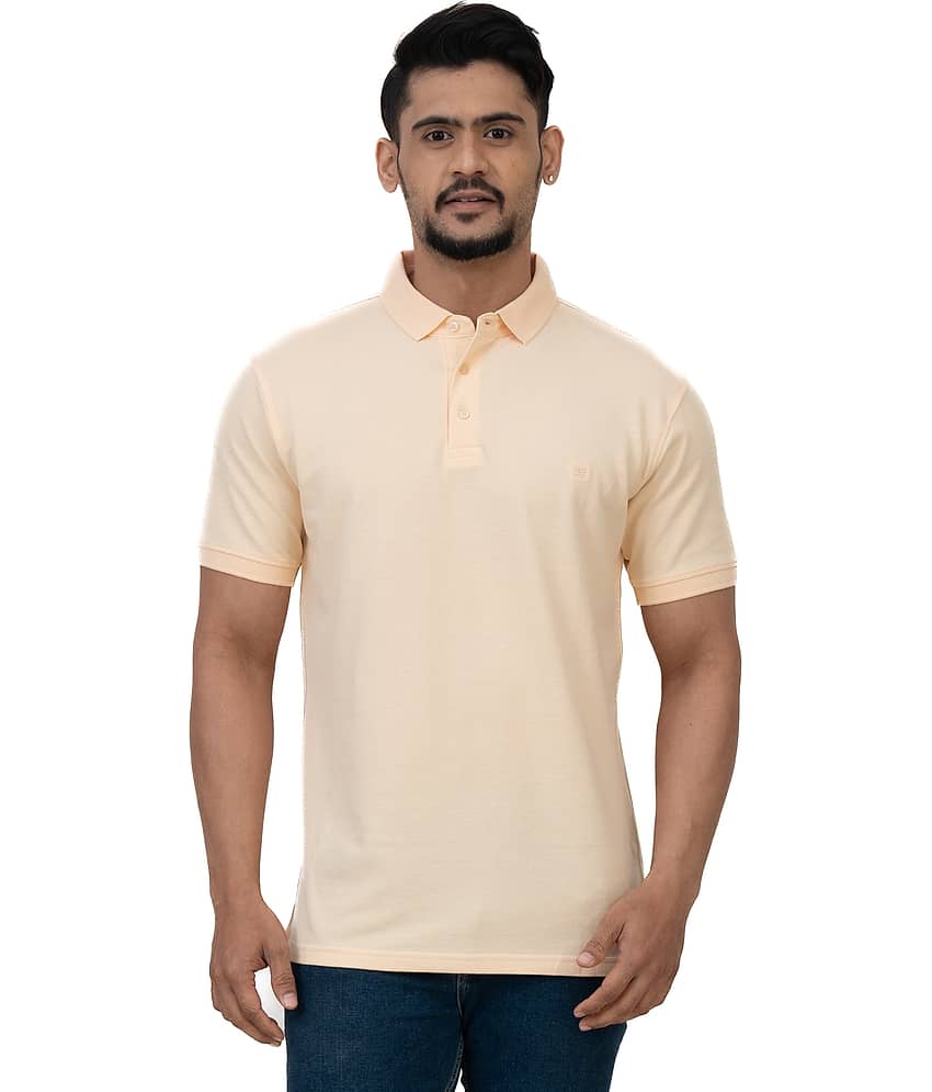 Cotstyle Pack of 1 Cotton Blend Regular Fit Solid Half Sleeves Men's Polo T Shirt ( Pink )