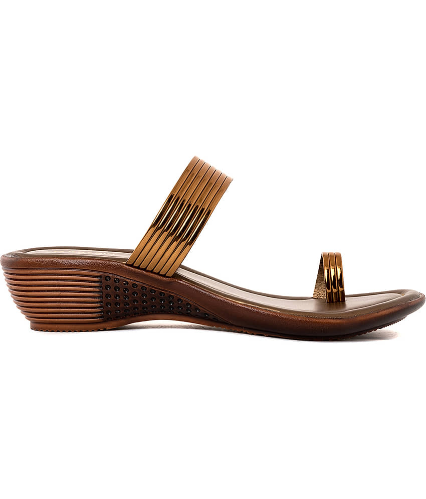 KHADIM Brown Women's Slip On Heels view 2