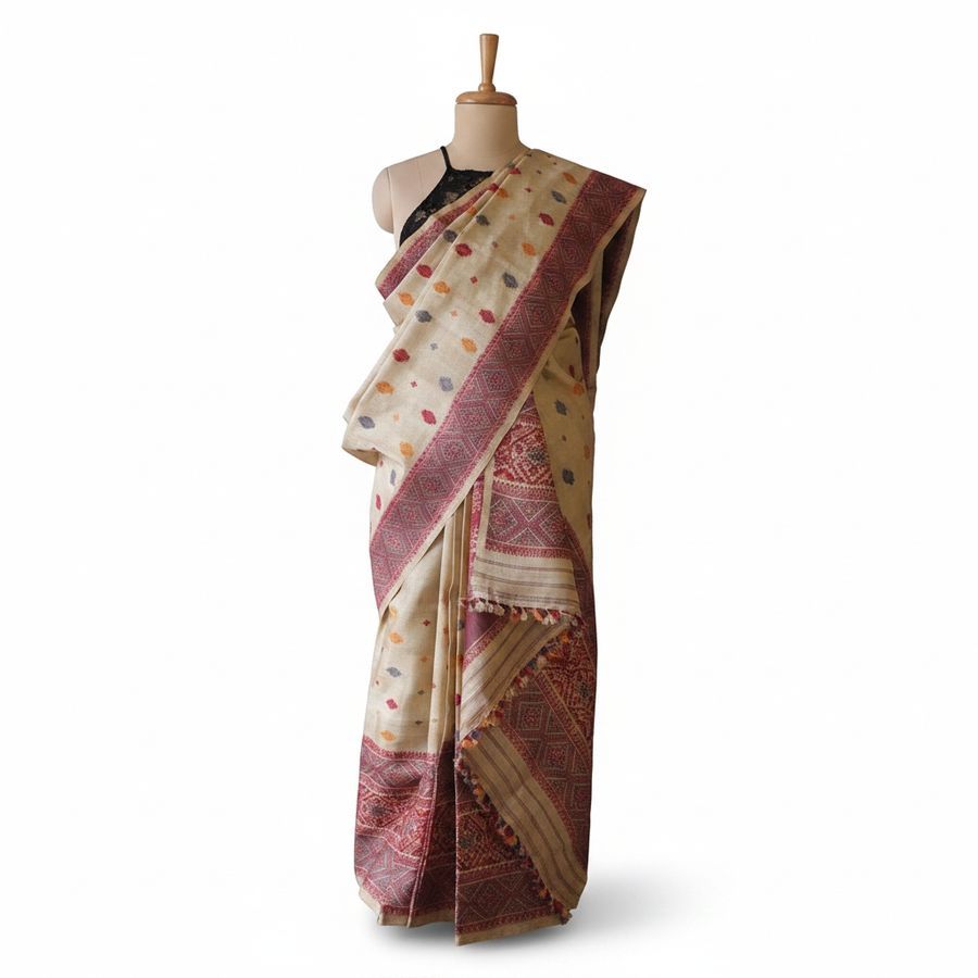 Traditional Handwoven Ethnic Saree view 2