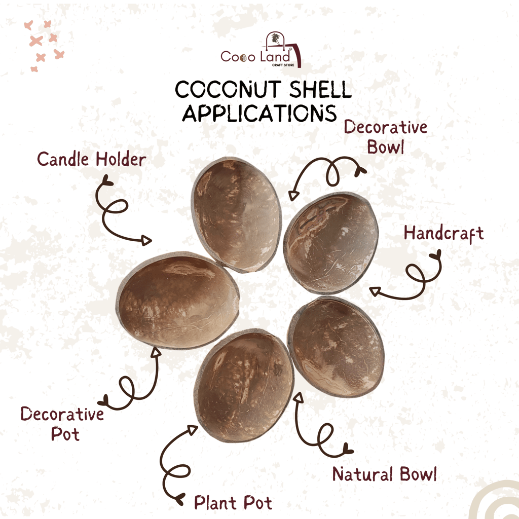 Coconut Shell Finished Oval Pot (100-150-250 ml) S-M-L | Size Decorative Pots,Candle Making,Candle Holder,Craft Making | Handicraft,Agricraft view 2
