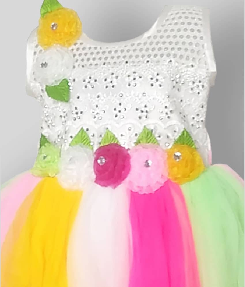 harshvardhanmart.com Baby Girls Net Frocks ( Multicolor ) view 2