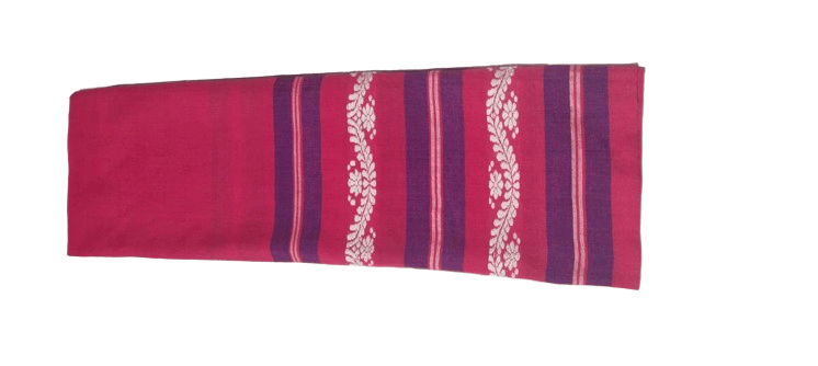 Assamese Traditional Riha - Pink view 2