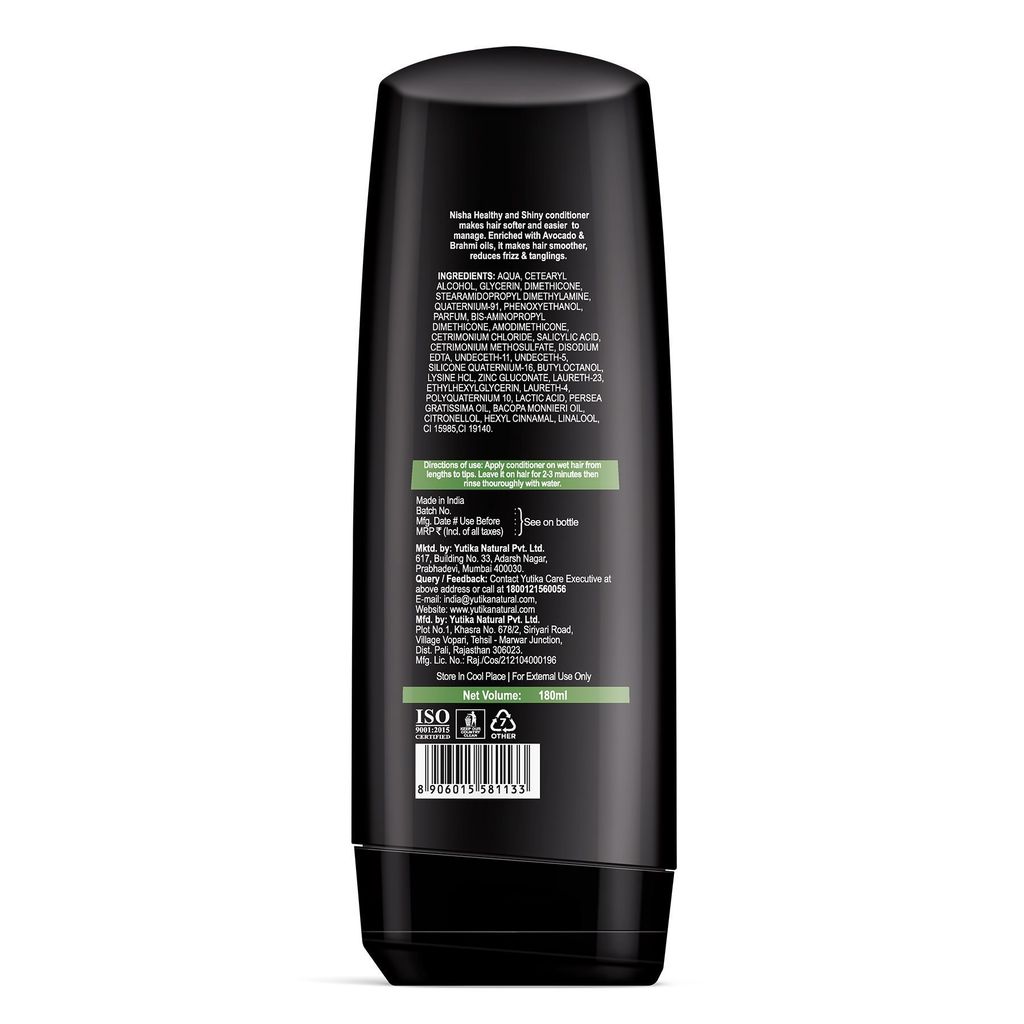 Nisha Hair Conditioner 180ml Bottle, Healthy & Shiny Conditioner with Avocado and Brahmi Oils for Healthy & Strong Hair view 2