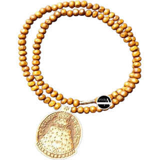 Shyam Baba Tulsi Mala Beads Wood Necklace view 2
