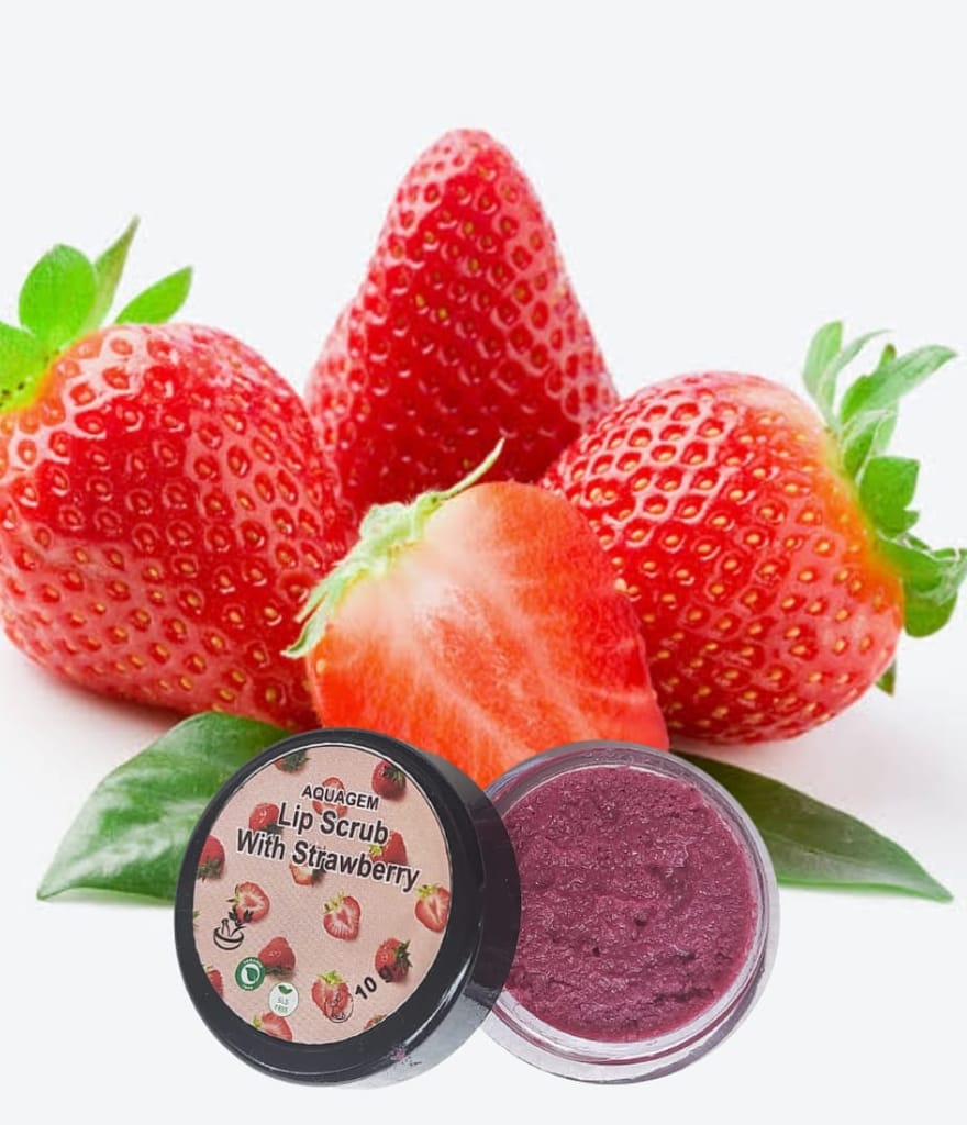 Aquagem skincare "All Natural Strawberry Lip Scrub" view 2