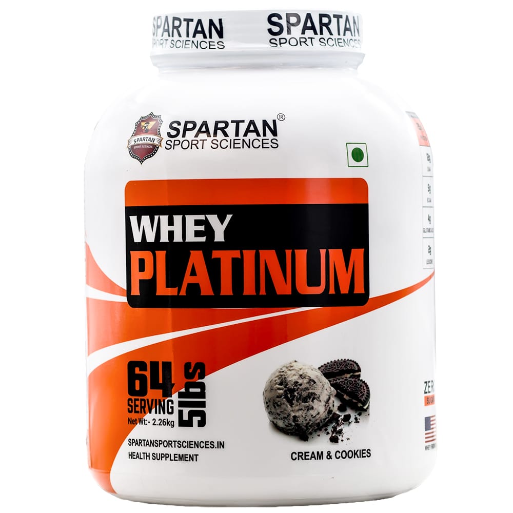 SPARTAN SPORT SCIENCE Whey Platinum Protein Powder Concentrate Supplement with 24g Protein, 12g EAA, 5g BCAA, 4g Glutaine Acid for Men & Women view 2