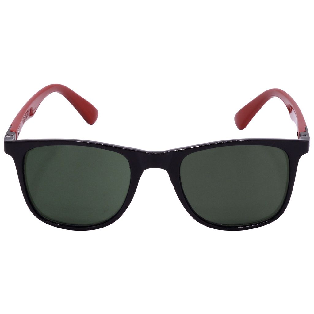 Hrinkar Green Rectangular Sunglasses Brands Black, Red Frame Goggles for Men & Women - HRS-BT-07-BK-RD-GRN view 2