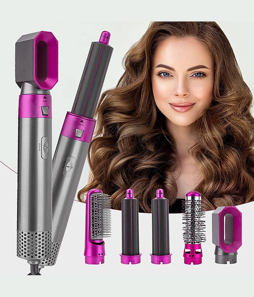 BAWALY 5 IN 1 Hair Styler Pink Hair Straightener