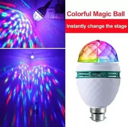 Elecsera 360 degree rotating led light bulb magic disco light,led for party/home/diwali Single Disco Ball (Ball Diameter: 2.5 cm) view 2