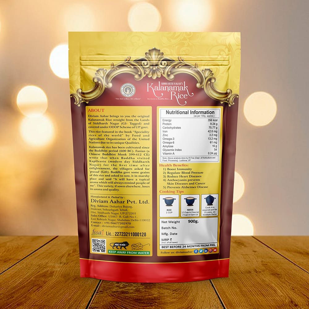 Kalanamak Rice Gold ( High Zinc, More iron, contain Omega 3&6, micronutrients like Anthocnin and Vitamin) Low Glycemic Index view 2