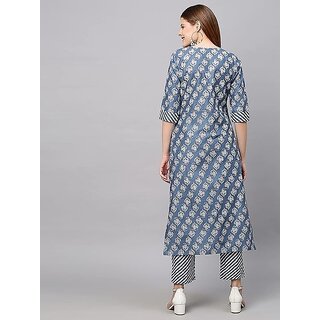 SVB Women Cotton Blend Kurta and Pant Set view 2