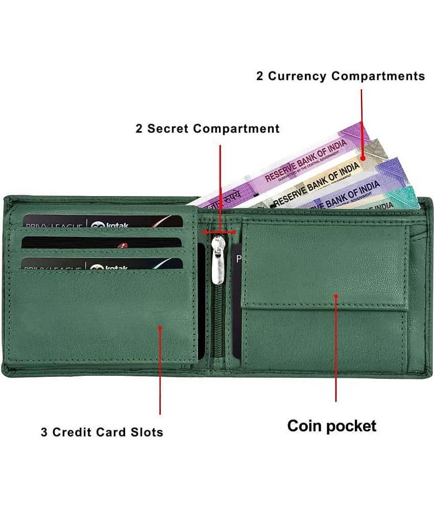 Lorenz Brown 100% Leather Men's RFID Wallet ( Pack of 1 ) view 2