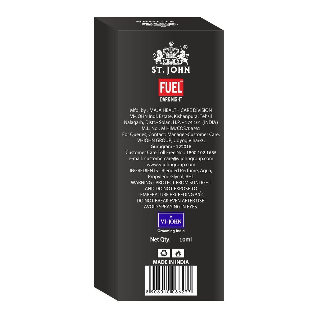 ST-JOHN Perfume FUEL DARK NIGHT 10 ML (For Men & Women) Eau de Parfum - 10ml view 2