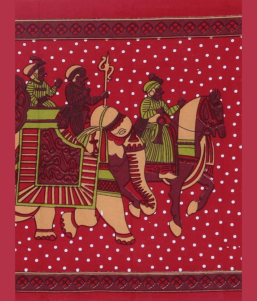 Uniqchoice Cotton Double Bedsheet ( Red ) view 2