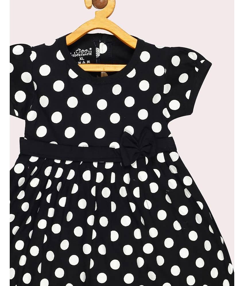 Babeezworld Cotton Frock For Girls ( Pack of 1 , Black ) view 2